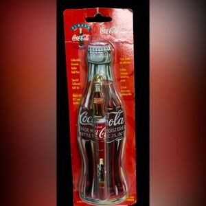Vintage 1997 Coca Cola Coke Black Ink
Ceramic Roller Ball Pen and Bottle
Tin